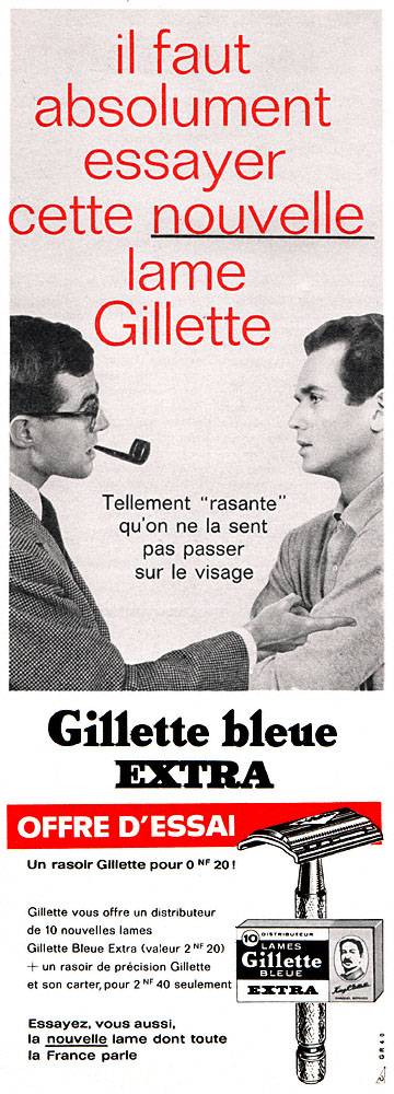 Publicité Gilette 1962