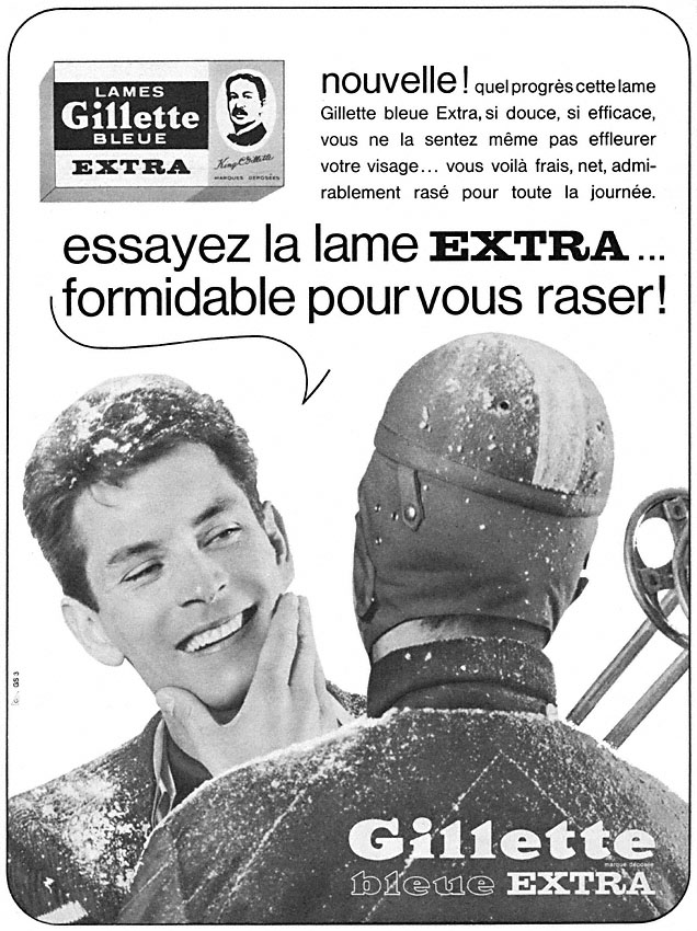 Publicité Gilette 1963