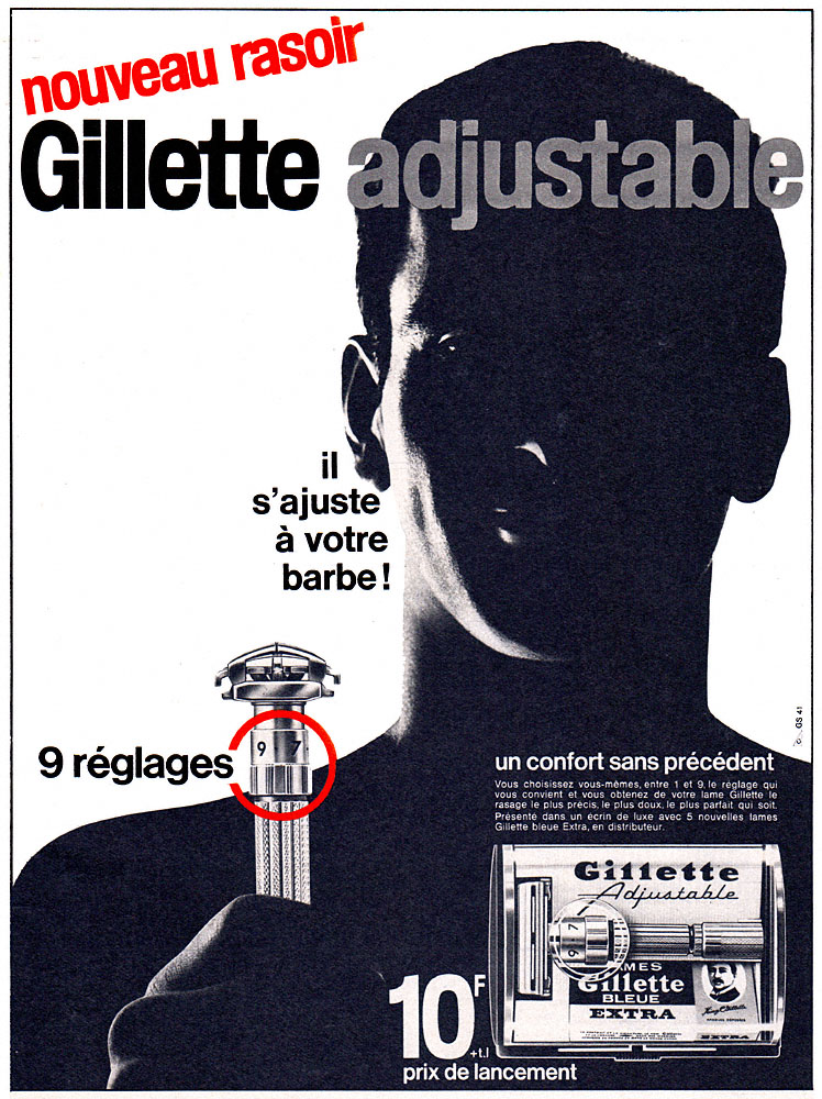 Publicité Gilette 1963