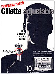 Publicit Gilette 1963