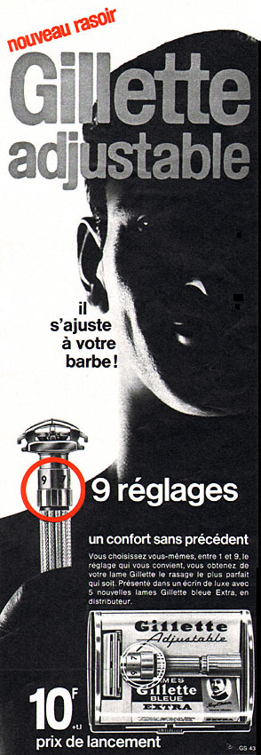 Publicité Gilette 1963
