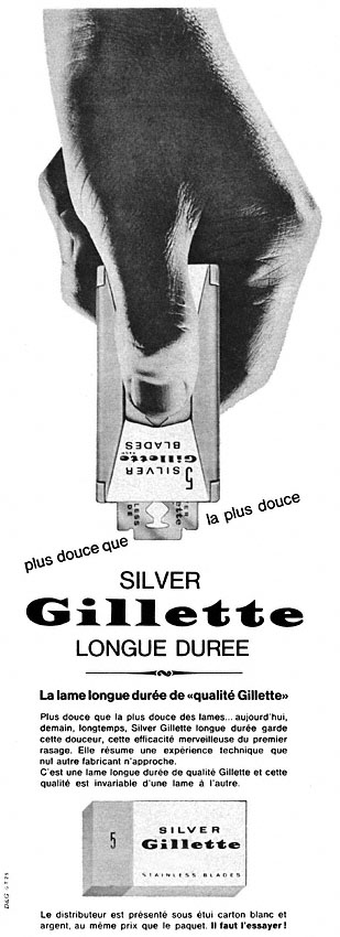 Publicité Gilette 1964