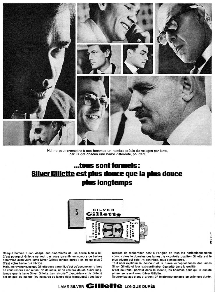 Publicit� Gilette 1965