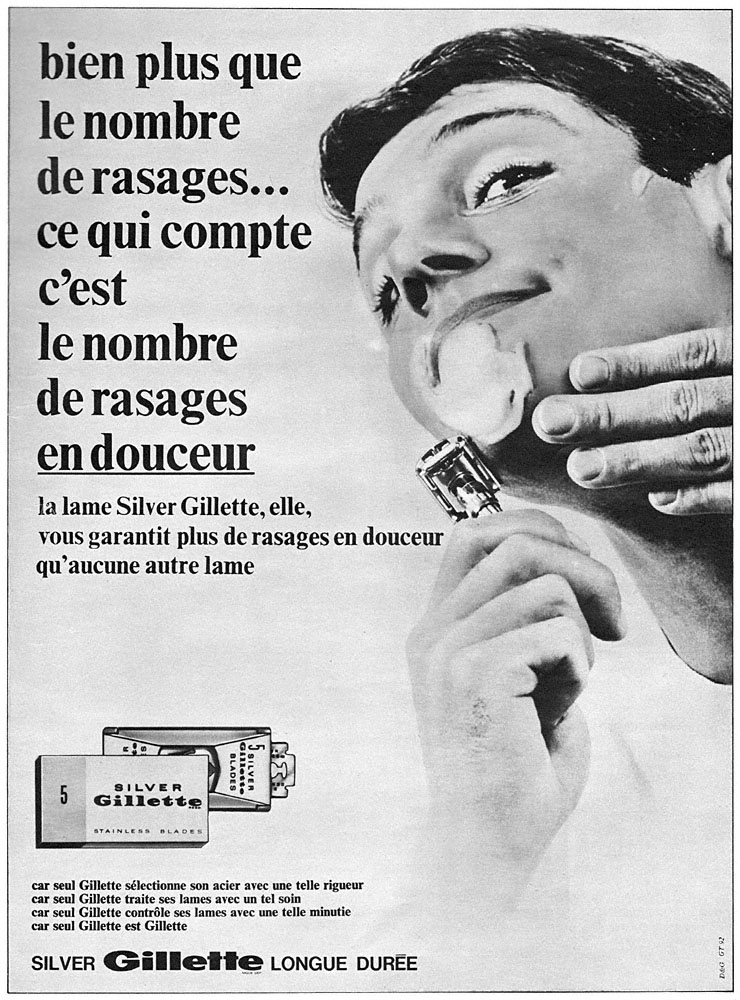 Publicit� Gilette 1965