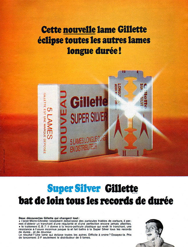 Publicité Gilette 1966