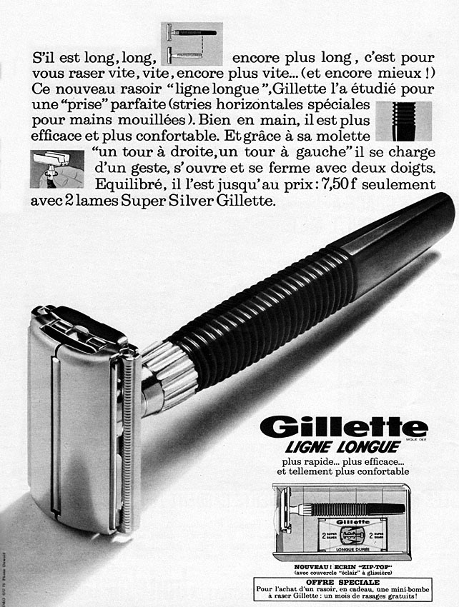 Publicité Gilette 1966