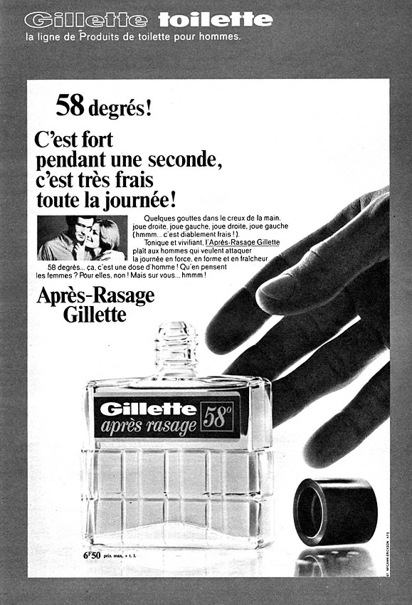 Publicité Gilette 1967