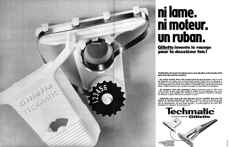 Publicité Gilette 1968