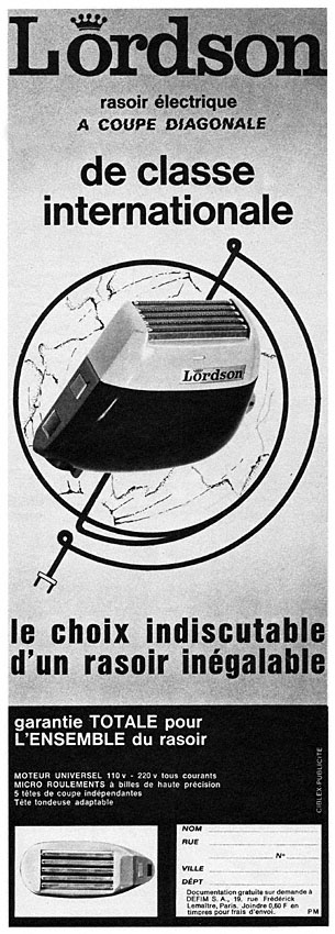 Publicité Lordson 1966