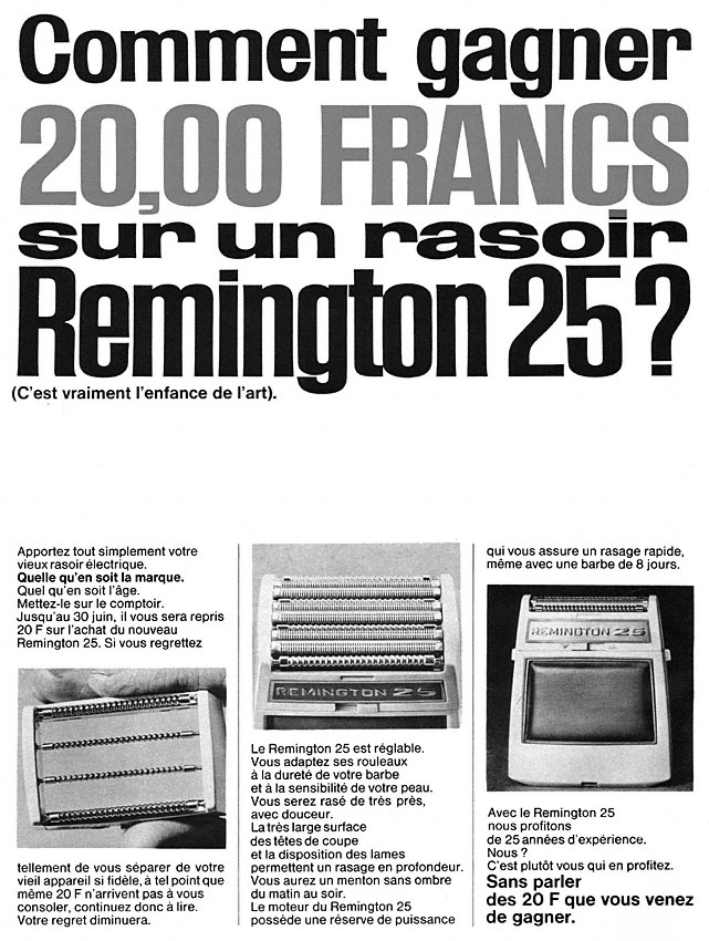 Publicité Remington 1964