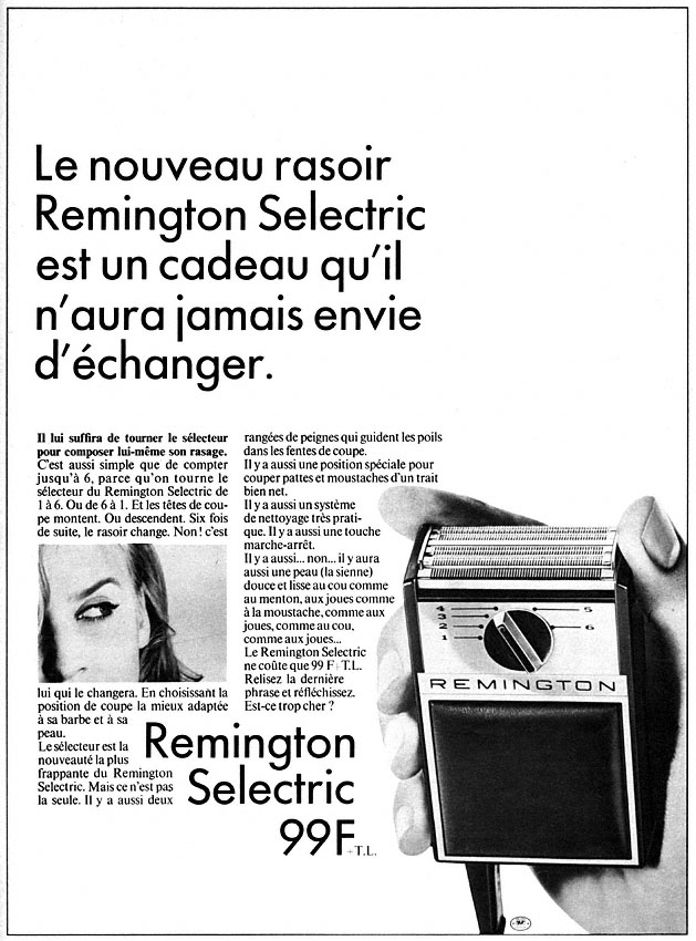 Publicité Remington 1965
