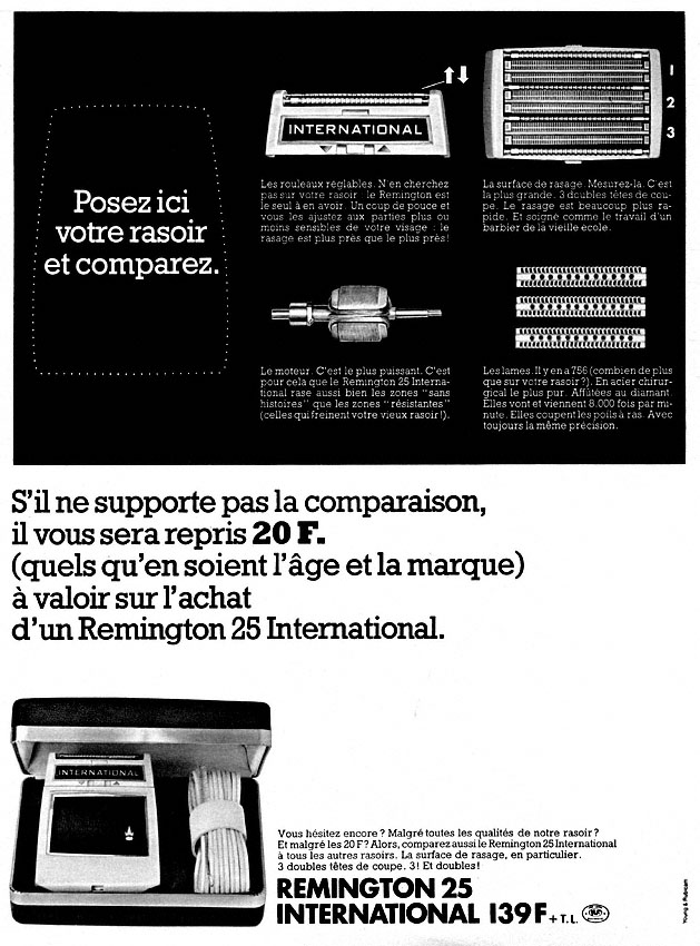 Publicité Remington 1967