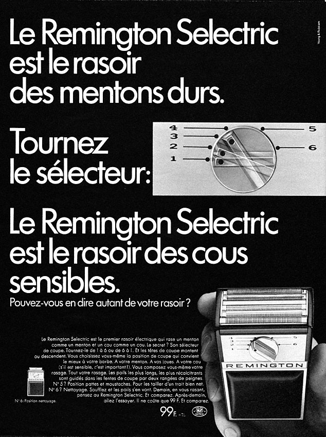 Publicité Remington 1967