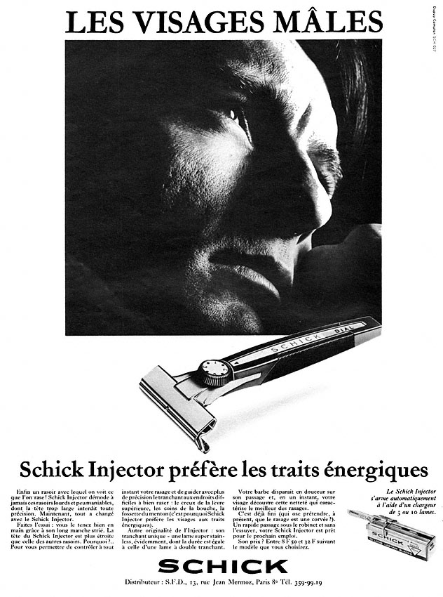 Publicité Schick 1968