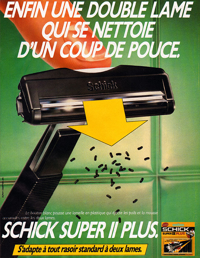 Publicité Schick 1979
