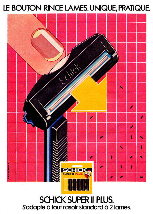 Publicité Schick 1981