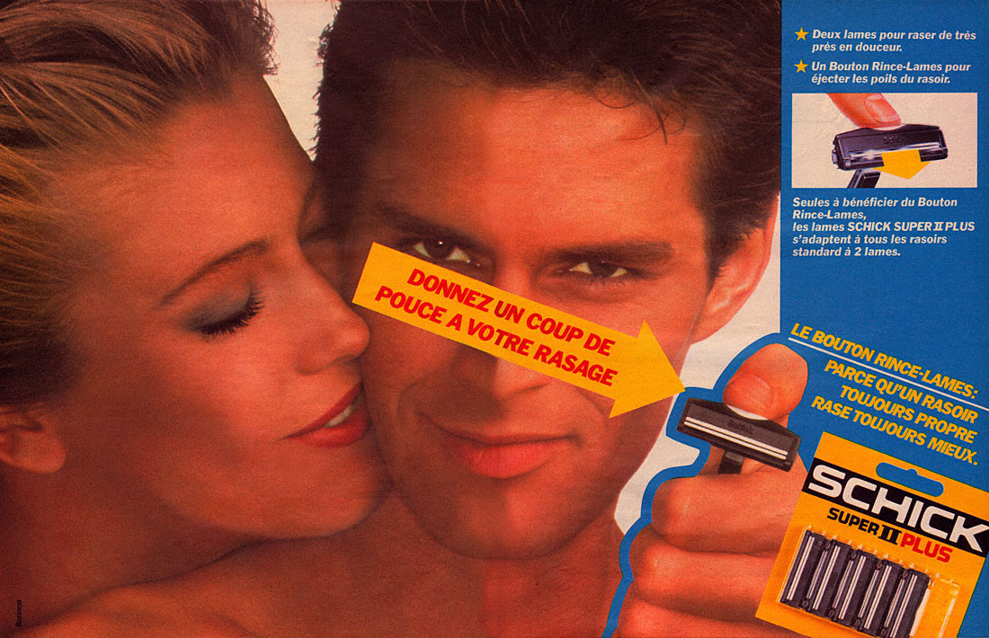 Publicité Schick 1983