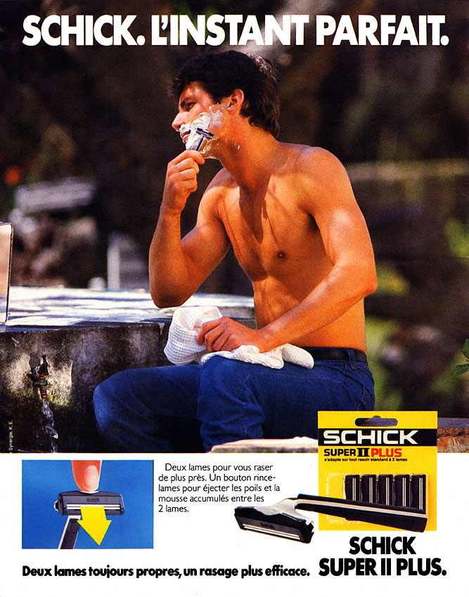 Publicité Schick 1984
