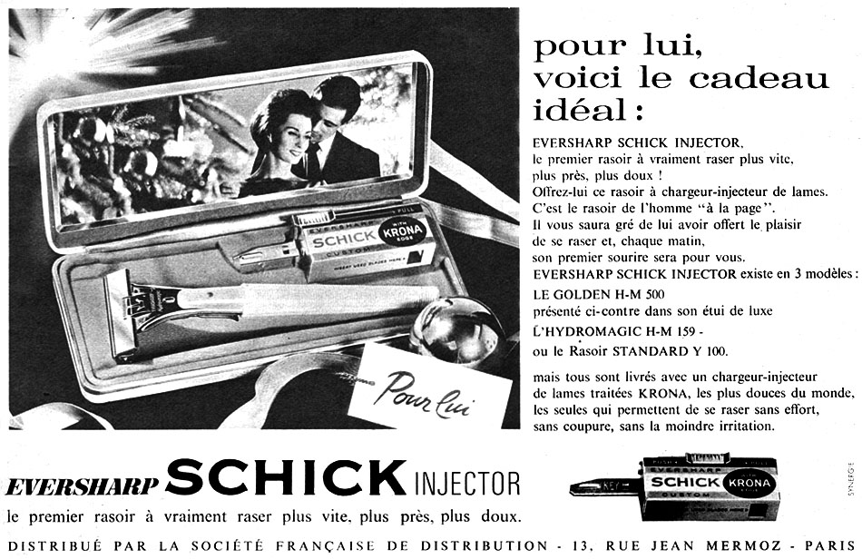 Publicité Schick 1961