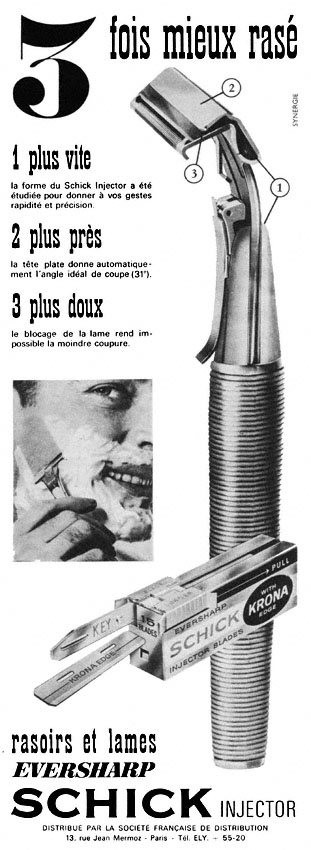 Publicité Schick 1962