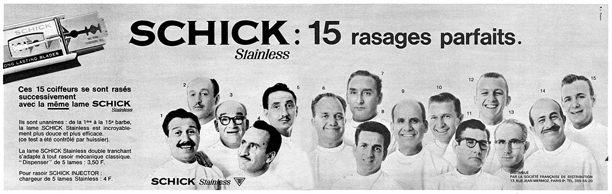 Publicit� Schick 1964