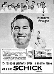 Publicit Schick 1965