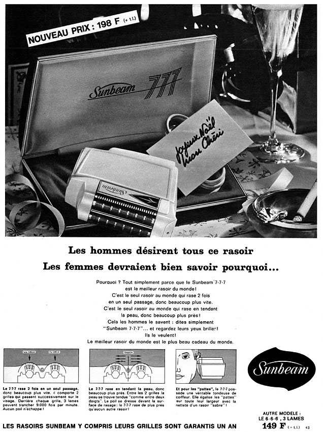 Publicit� Sunbeam 1966