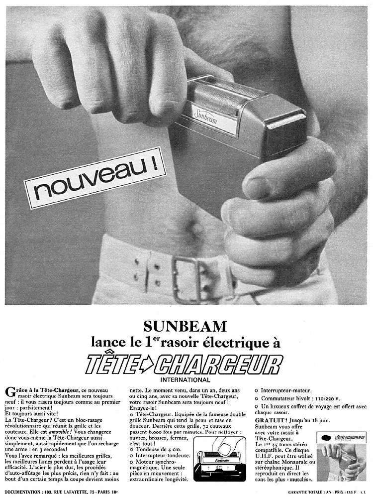 Publicit� Sunbeam 1967