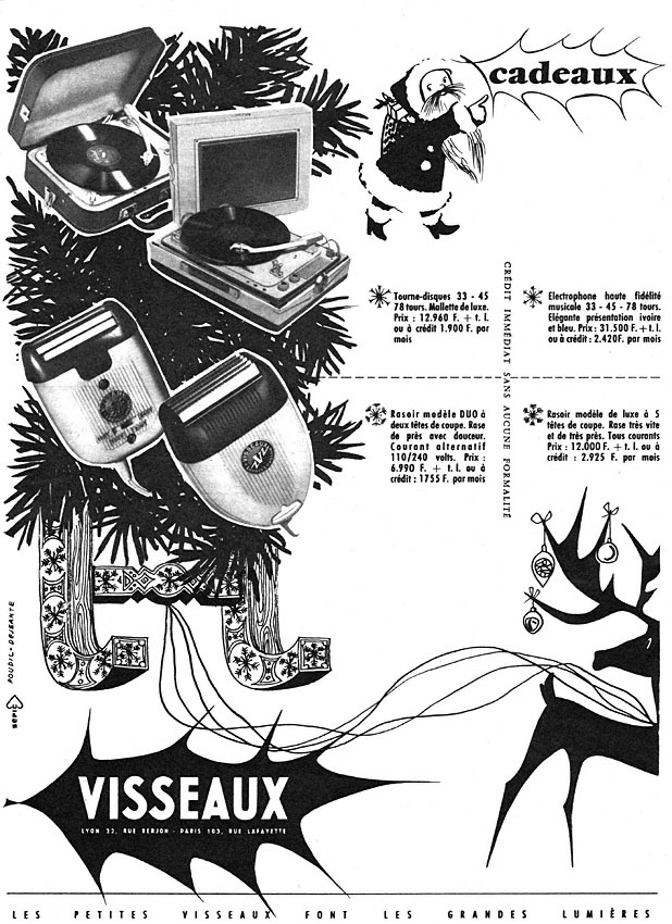 Publicité Visseaux 1955