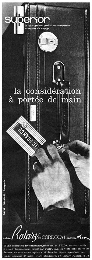 Publicité Bagages 1964