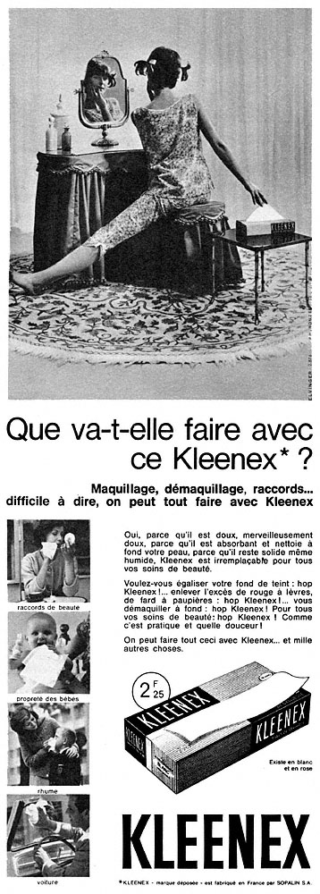 Publicité Kleenex 1964