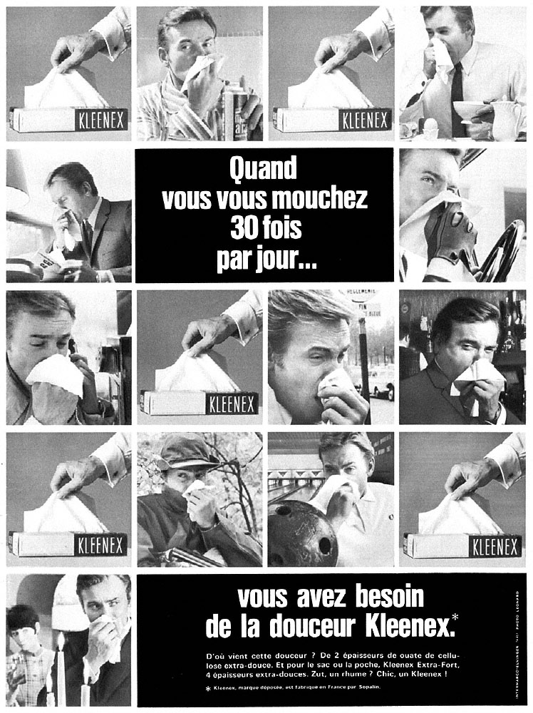 Publicit� Kleenex 1968