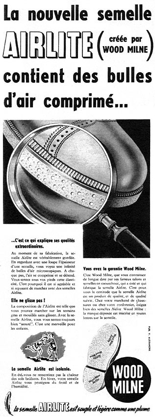 Publicité Wood Milne 1953