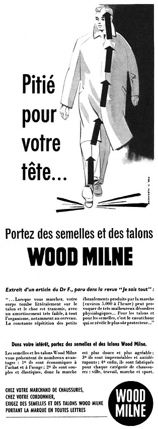 Publicité Wood Milne 1955