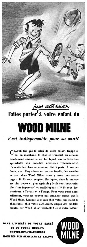 Publicité Wood Milne 1955