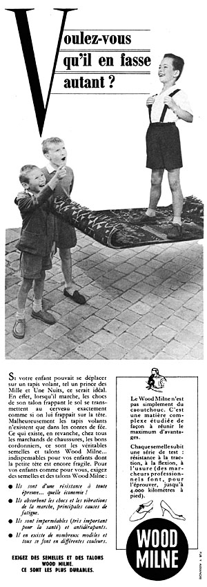 Publicité Wood Milne 1956