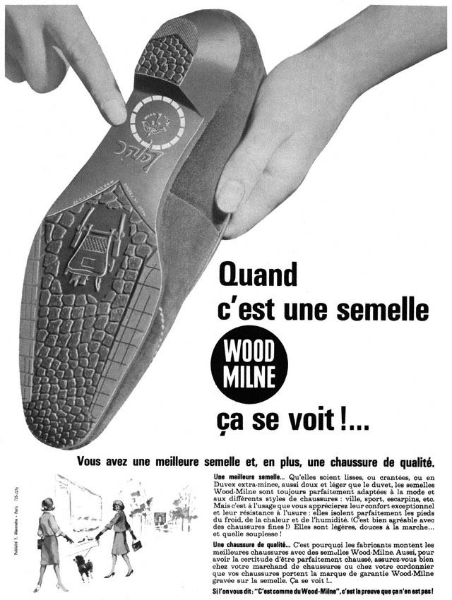 Publicité Wood Milne 1962