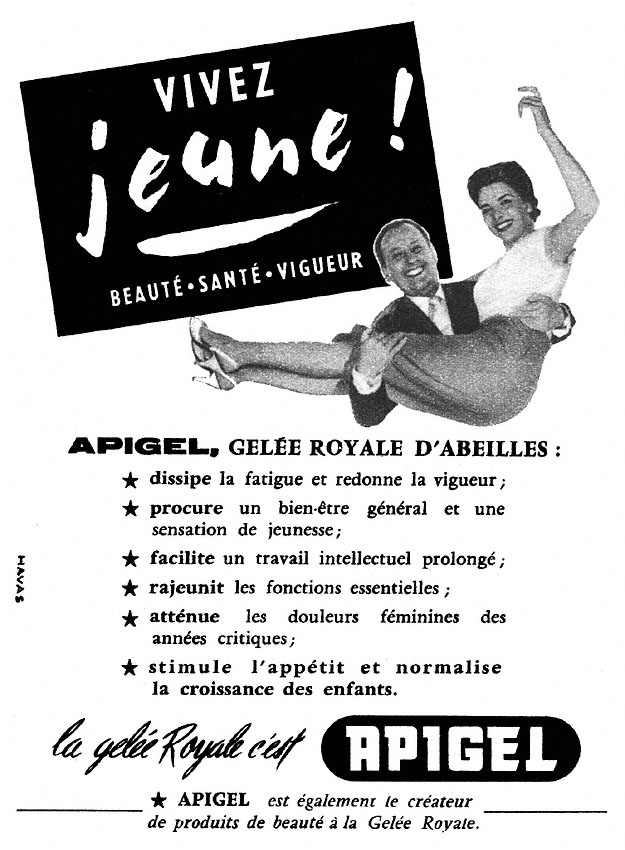 Publicité Apigel 1955