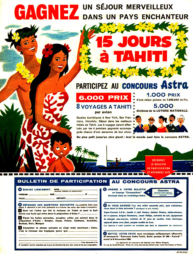 Publicité Astra 1958
