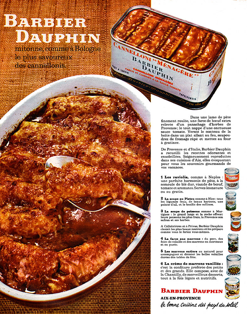 Publicit� Barbier Dauphin 1964
