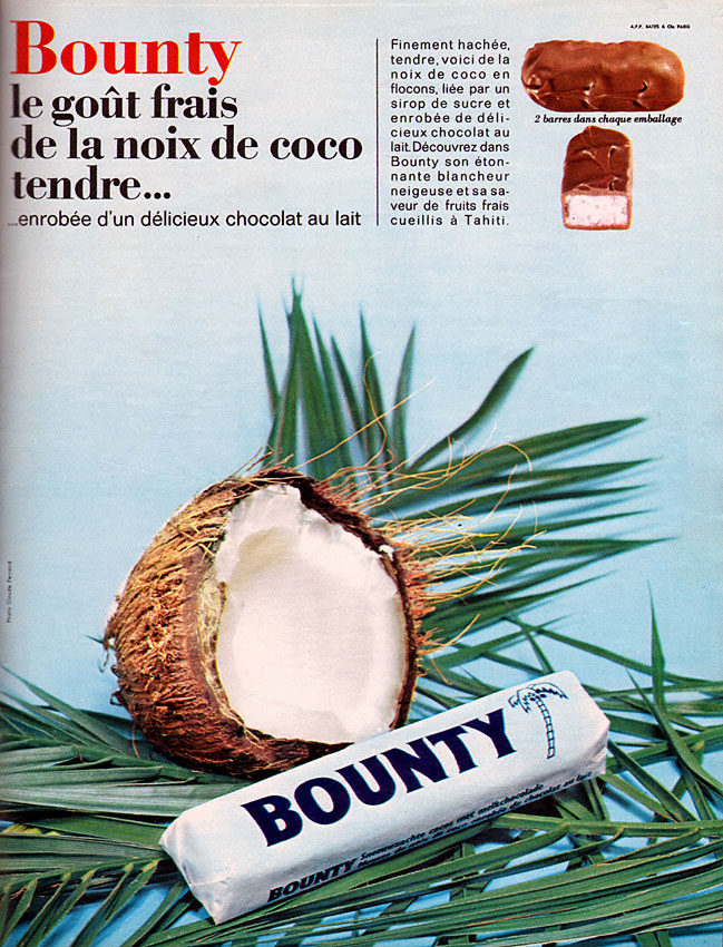 Publicité Bounty 1965