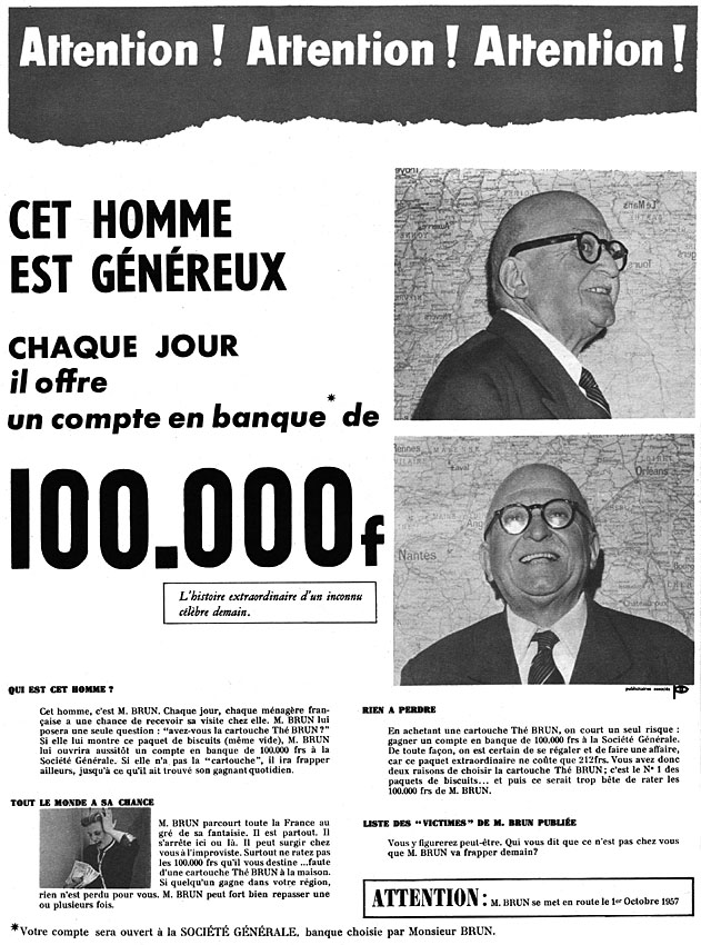 Publicité Brun 1957