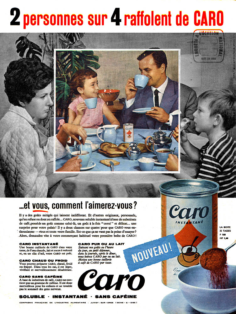 Publicité Caro 1960