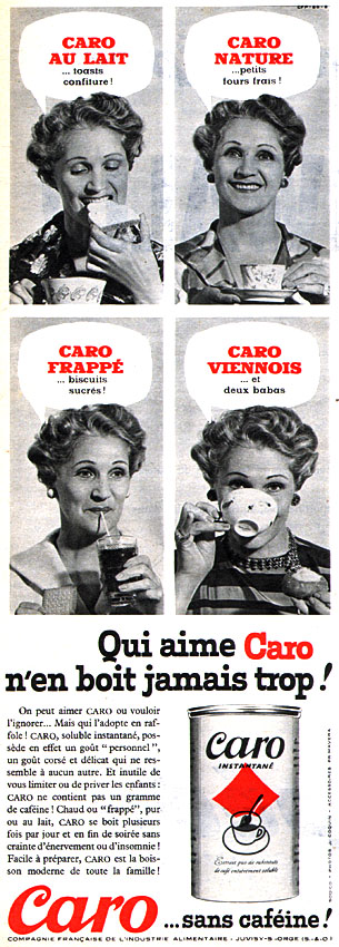 Publicité Caro 1961