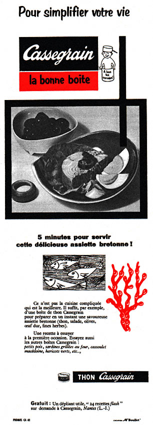 Publicité Cassegrain 1956