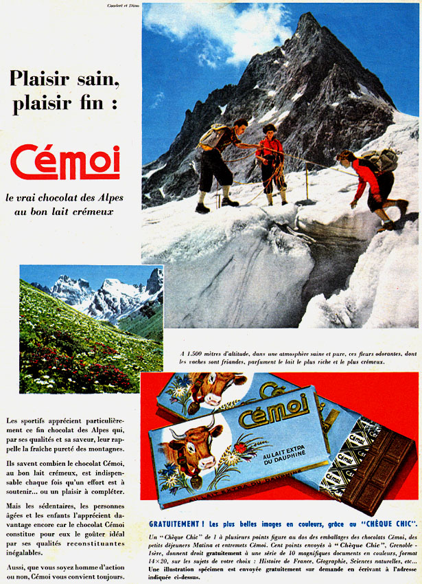 Publicité Cemoi 1955