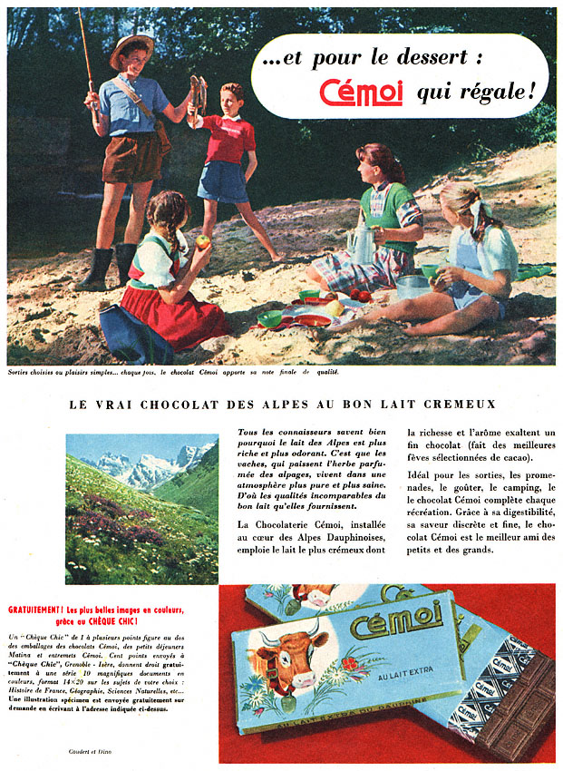 Publicité Cemoi 1955