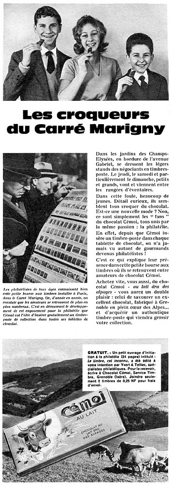 Publicité Cemoi 1960