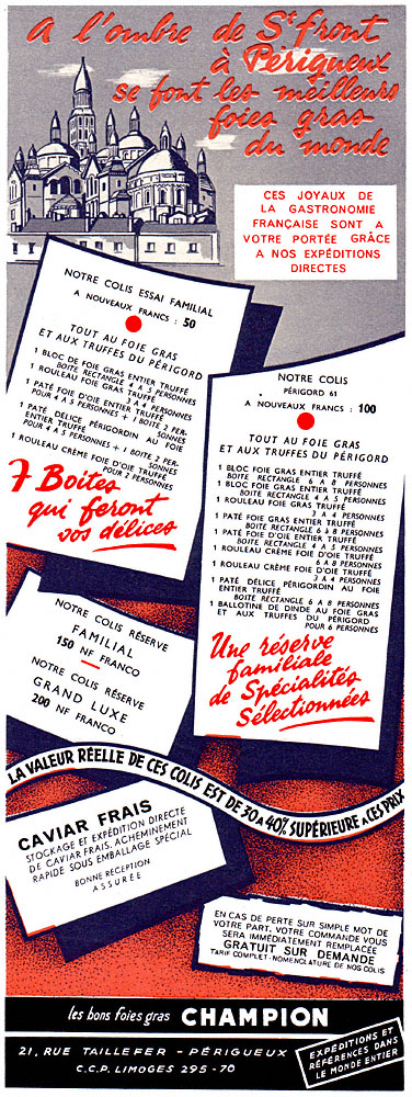 Publicité Champion 1960