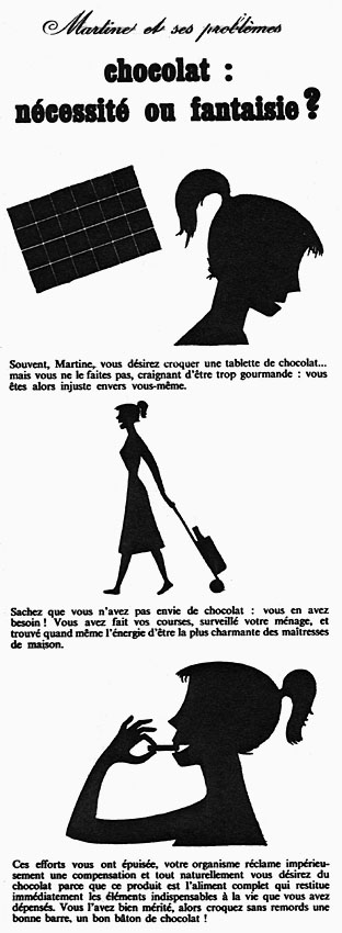 Publicité Chocolat 1955